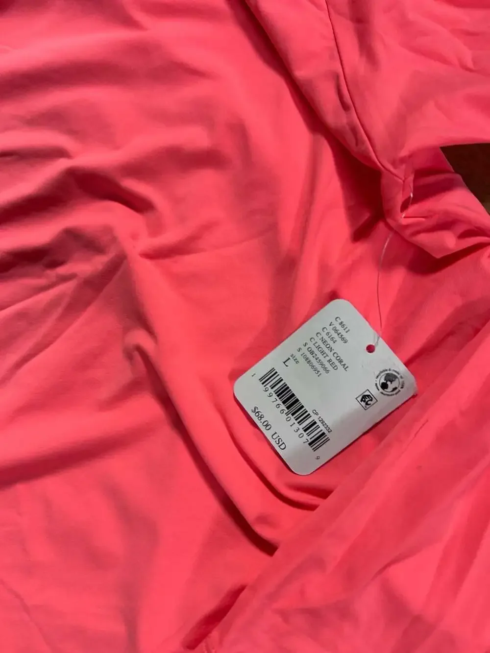 Nwt FP Movement Never Better Ultra-Light Infinity Layer Neon Coral Long Sleeve T